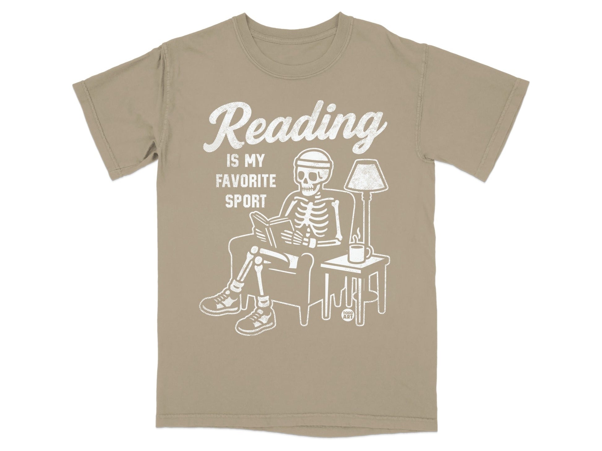 Reading Is My Favorite Sport Skeleton T-shirt