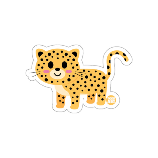 Cute Cartoon Leopard Sticker Animal Art Product