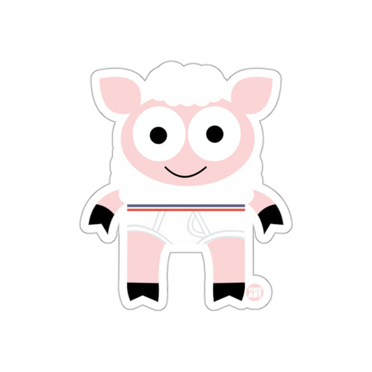 Cute Cartoon Sheep Character Sticker Fun Design Product