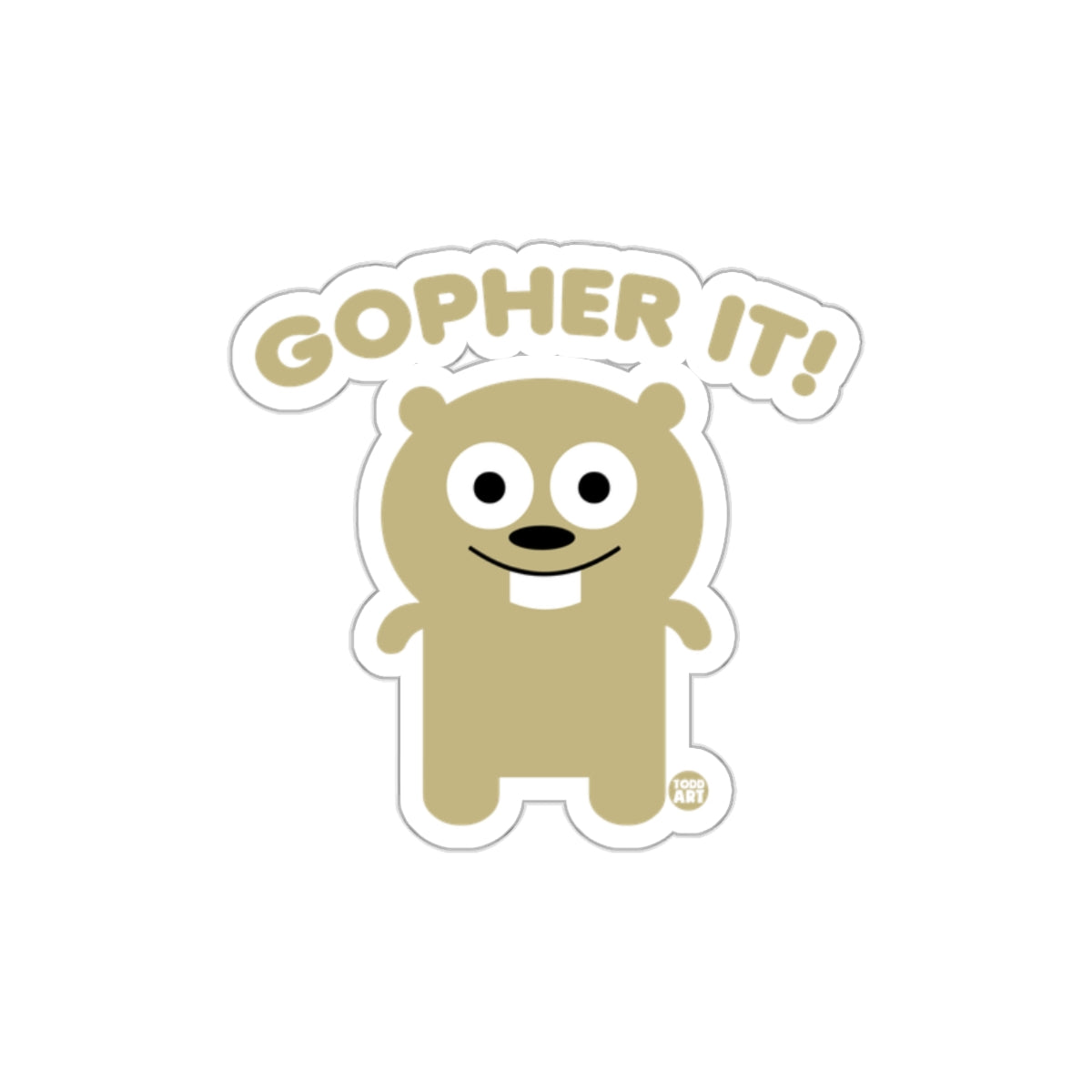 Cute Gopher It Design Sticker for Laptop Decor