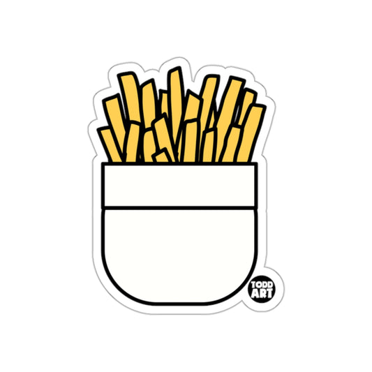 Cute French Fries Illustration Todd Art Sticker