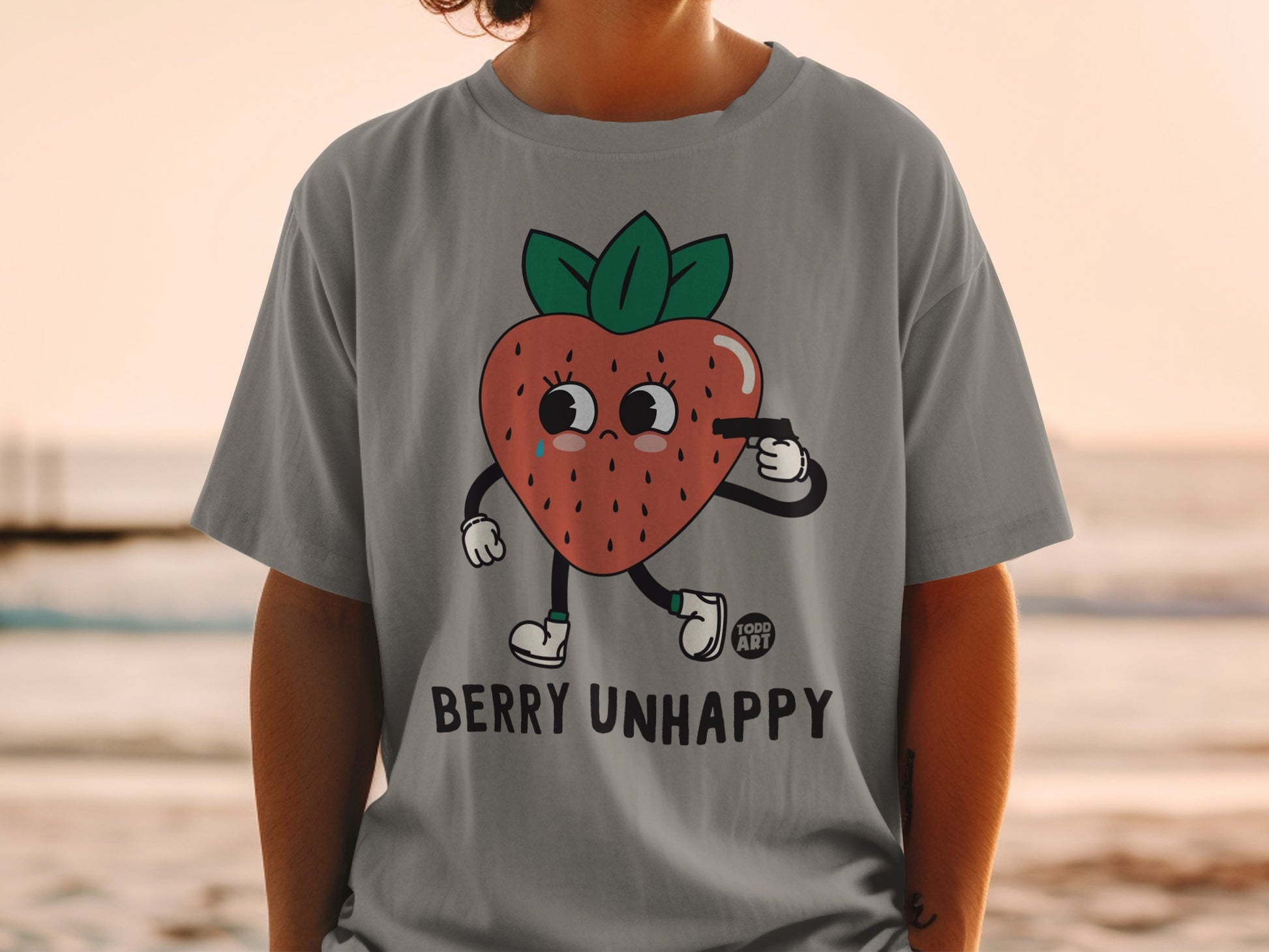 Berry Unhappy Strawberry Sad Character design product type