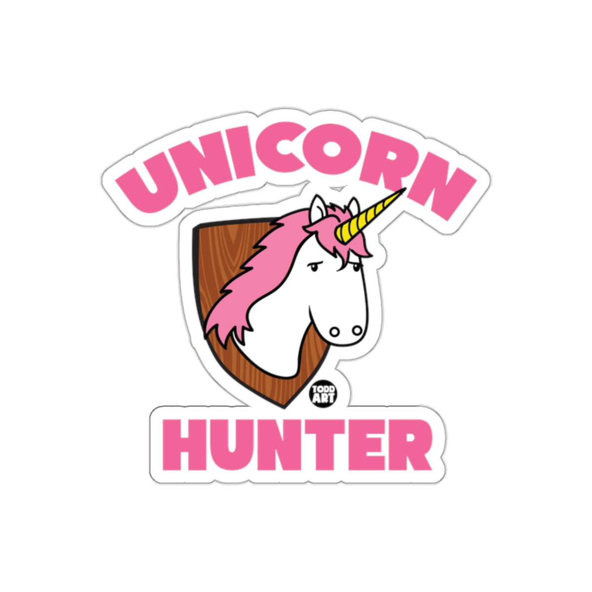 Unicorn Hunter Graphic Sticker for Fun Decor