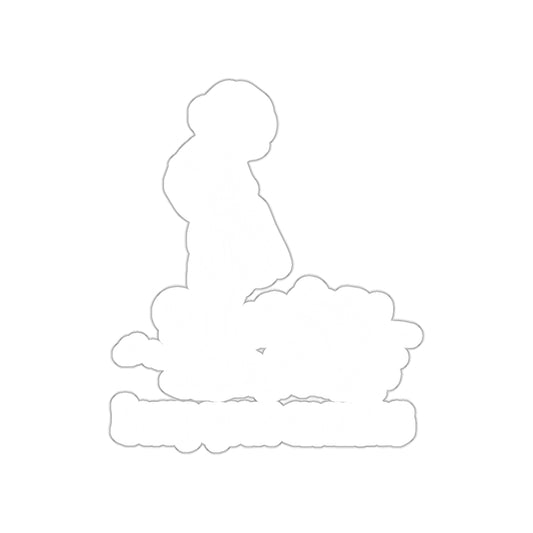 Girl and Dog Silhouette Decor Sticker for Craft Projects