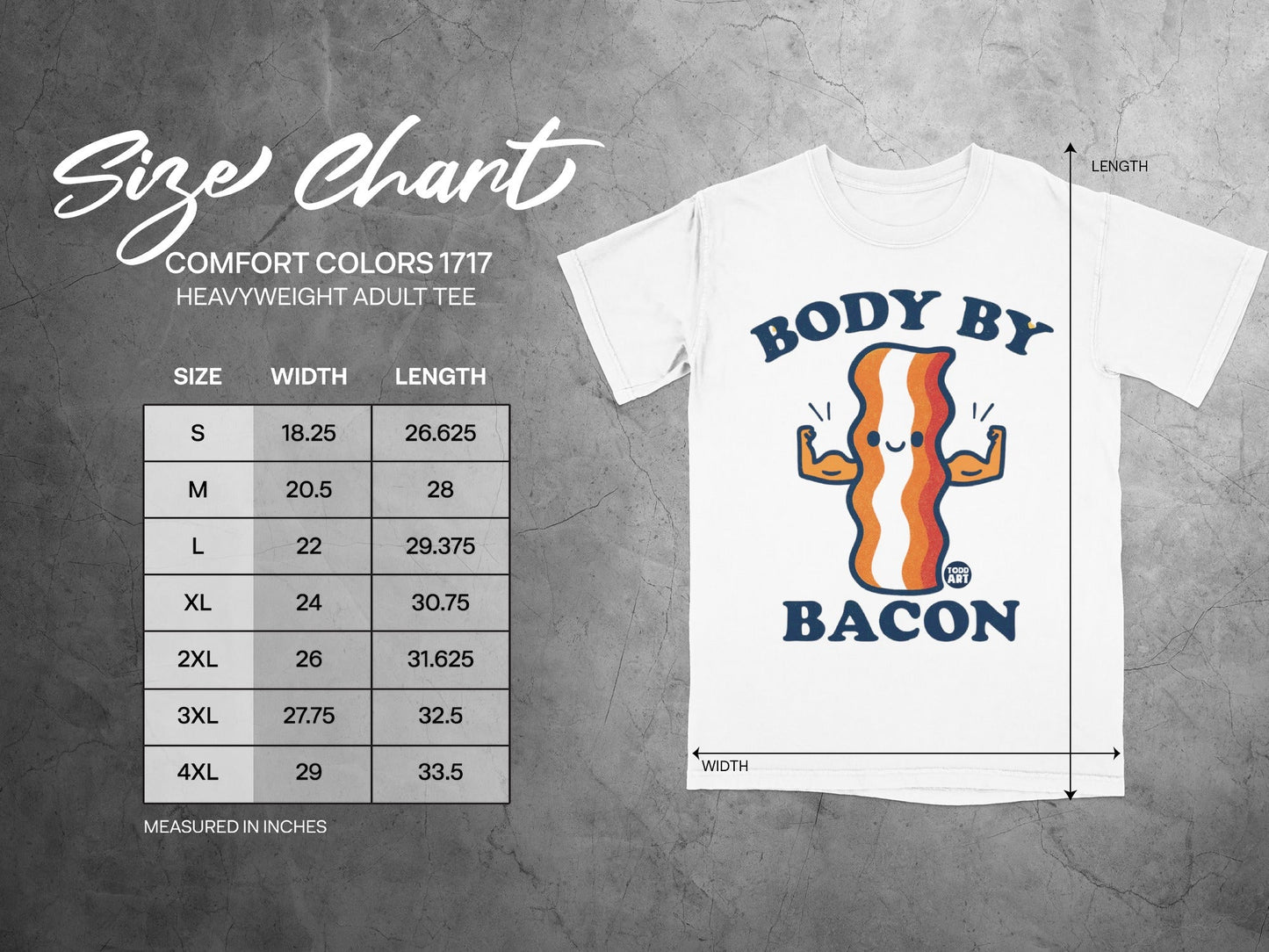 Body by Bacon Graphic Heavyweight Adult Tee