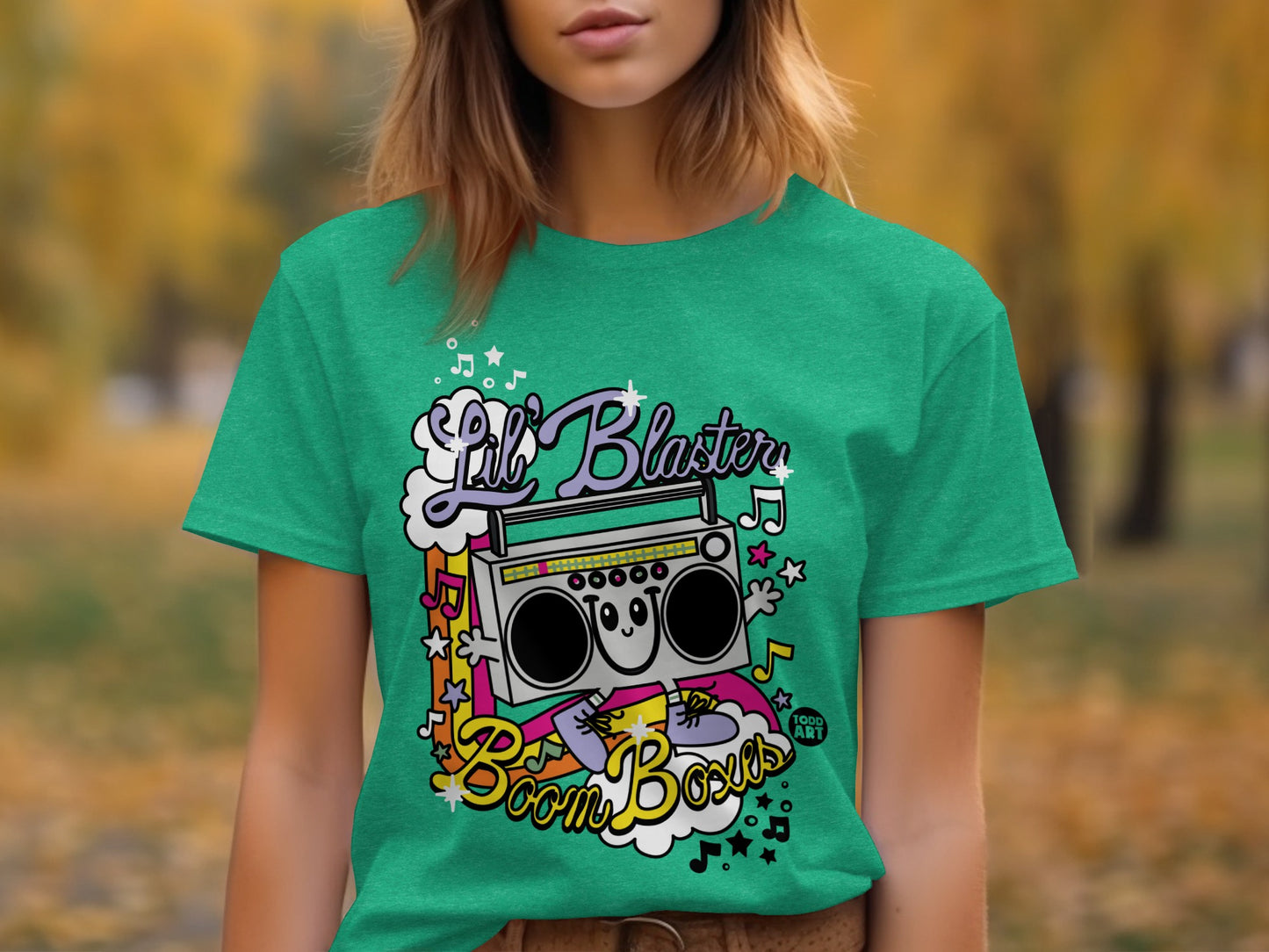 Lil Blaster Boom Boom Graphic Green Tee Product