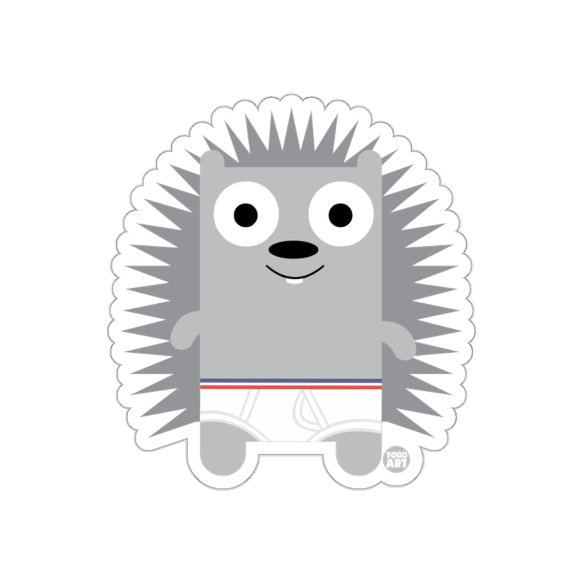 Smiling Hedgehog Character in White Shorts sticker