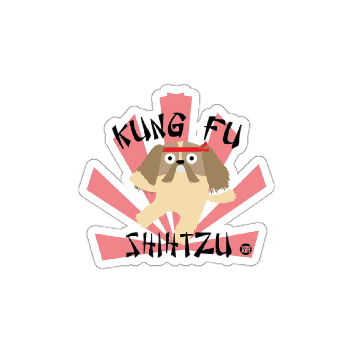 Kung Fu Shih Tzu Cute Dog Sticker Fun Design