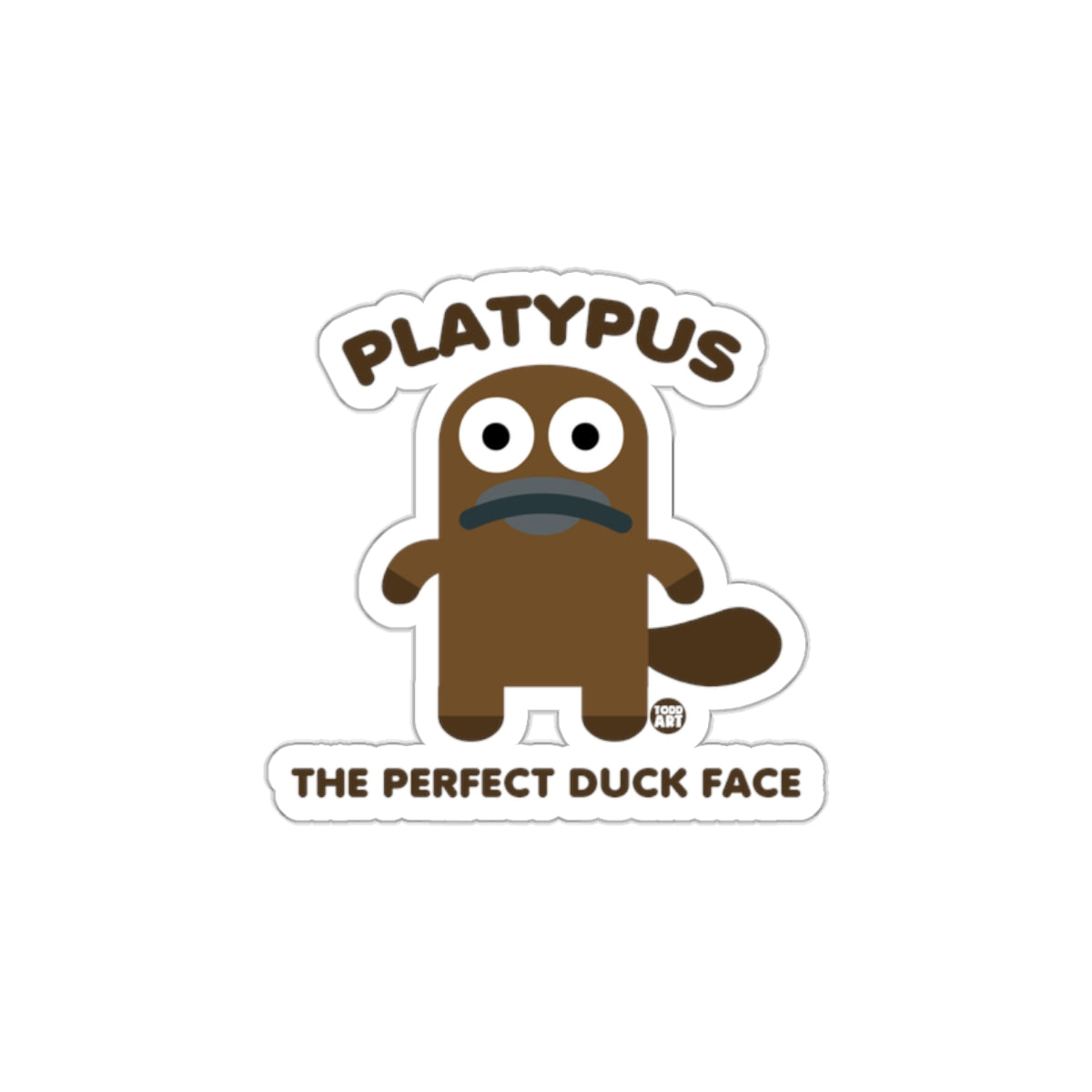 Platypus The Perfect Duck Face Sticker