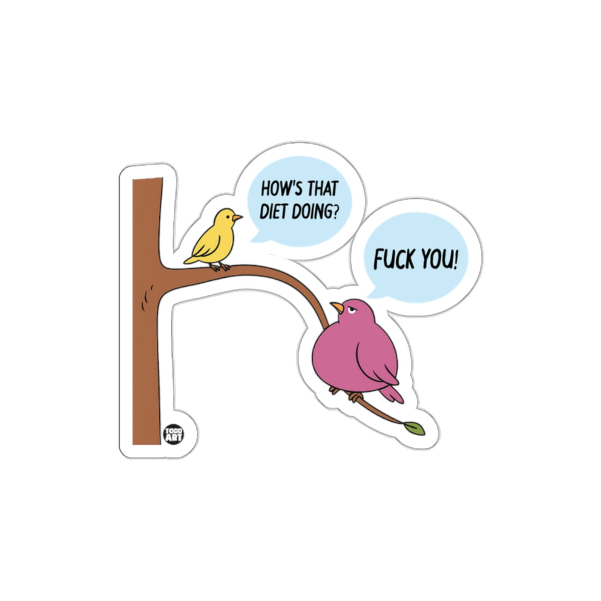 Funny Bird Conversation Sticker for Your Collection