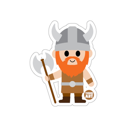 Cute Cartoon Viking Warrior With Axe Art Product
