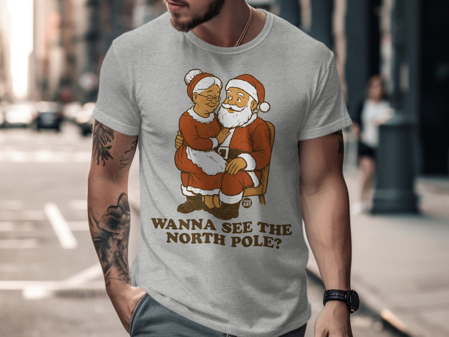 Wanna See The North Pole Santa T-shirt