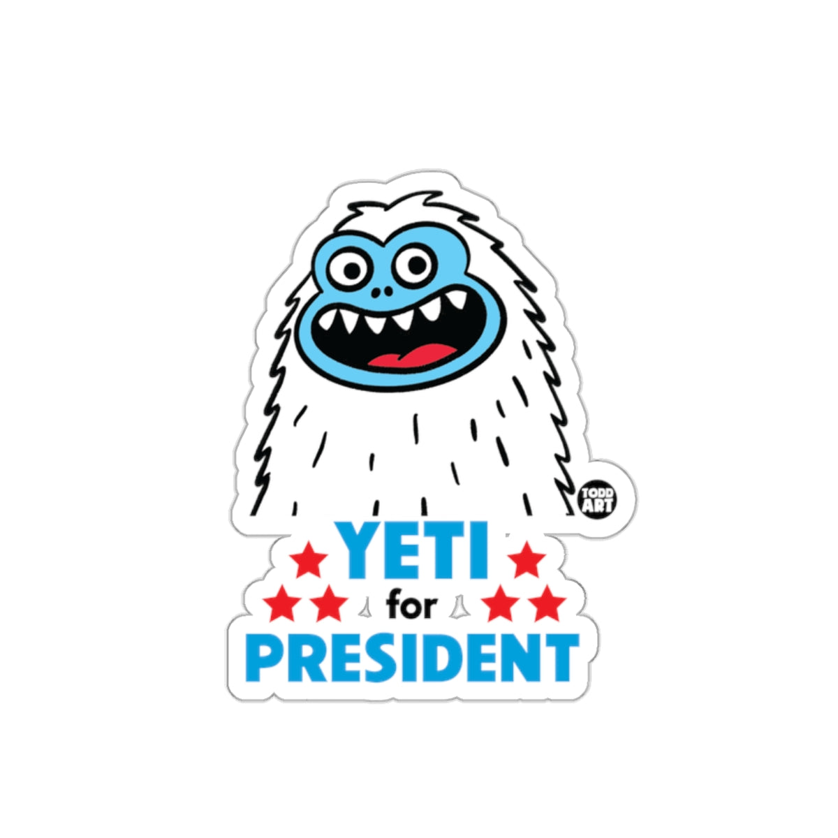 Yeti for President Funny Monster Election Sticker