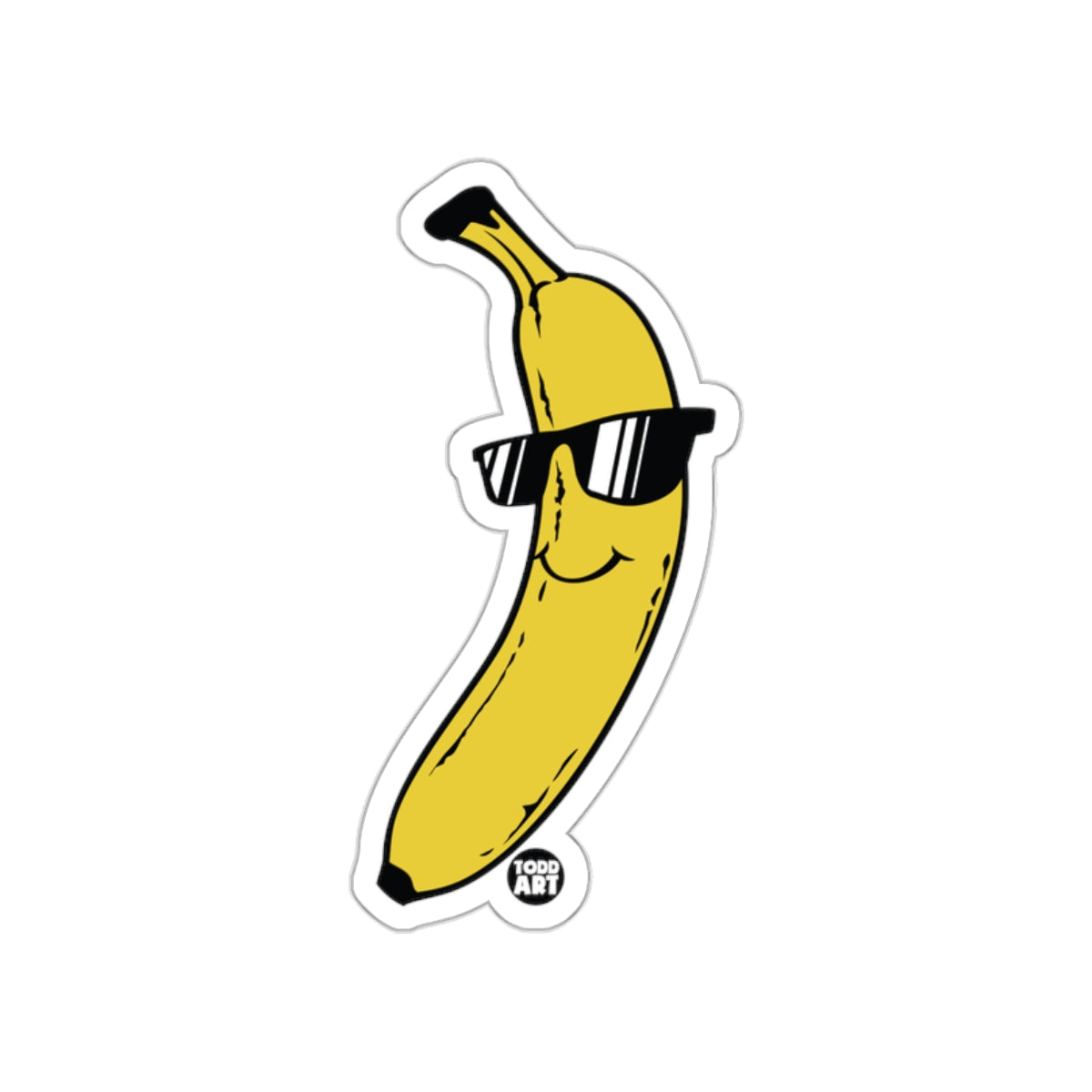 Cool Banana with Sunglasses Funny Sticker Design