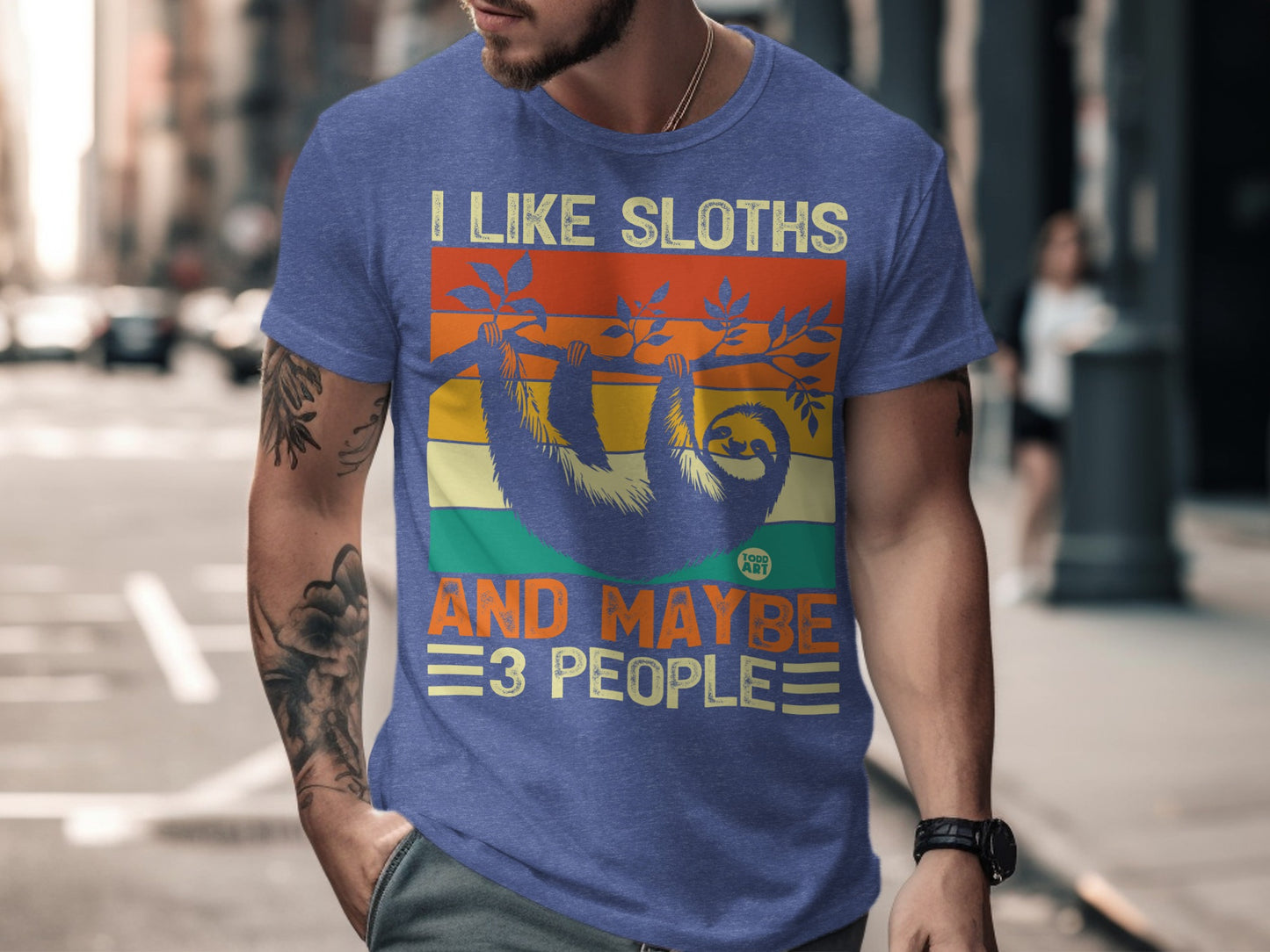 I Like Sloths And Maybe 3 People Graphic T-shirt