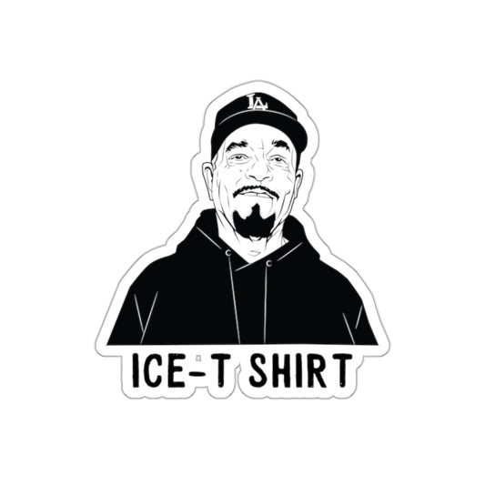 Ice-T With LA Hat and Shirt Black and White Design sticker