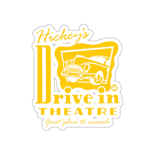 Hickey's Drive In Theatre Yellow Car Art Design Stickers