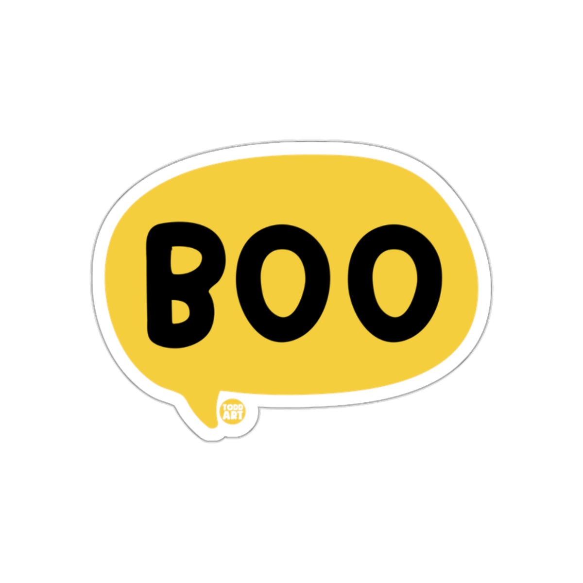 BOO Halloween Spooky Sticker for Seasonal Decoration