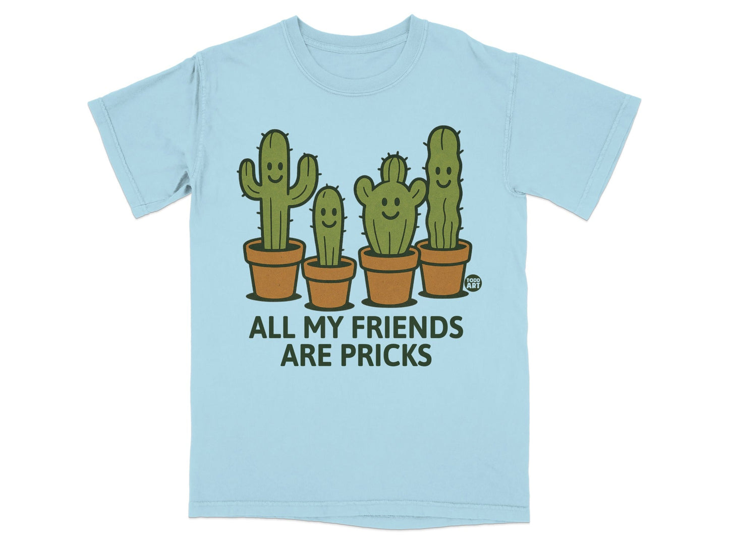 All My Friends Are Pricks Cactus Graphic T-shirt