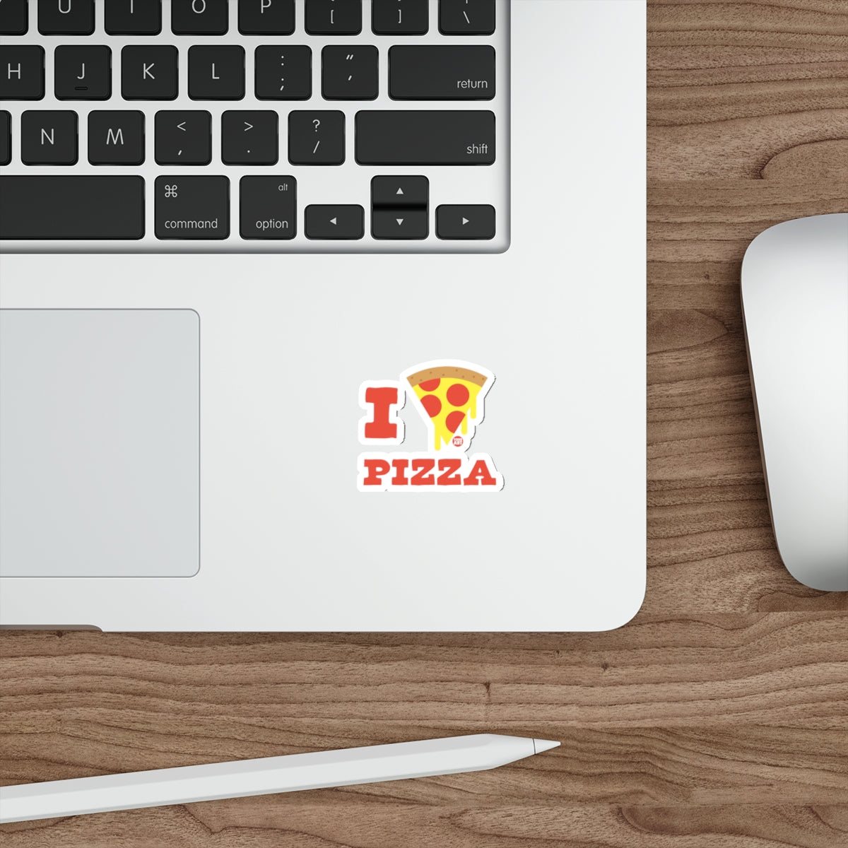I Love Pizza Design with Slice Todd Art Food Stickers