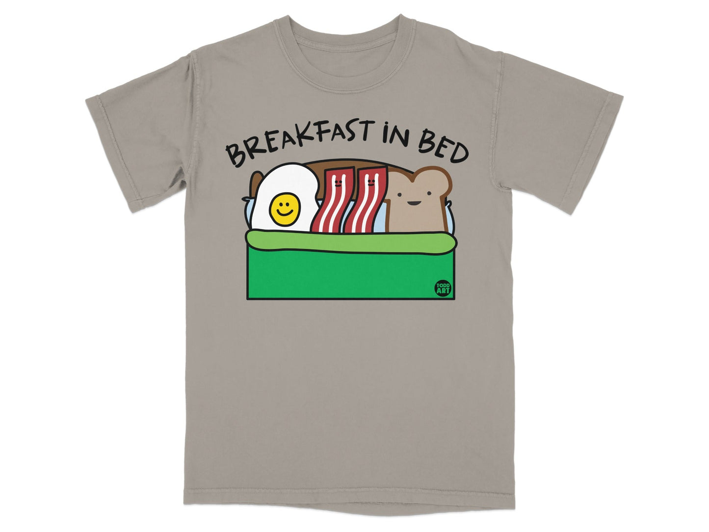 Breakfast in Bed Fun Design T-shirt