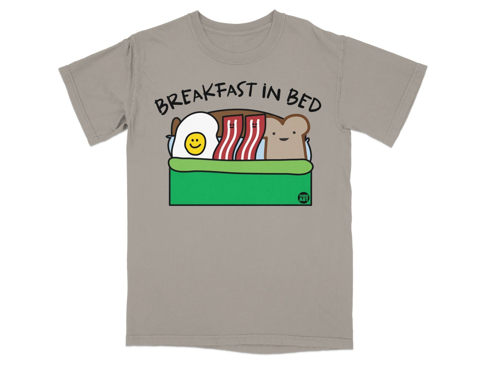 Breakfast in Bed Fun Design T-shirt