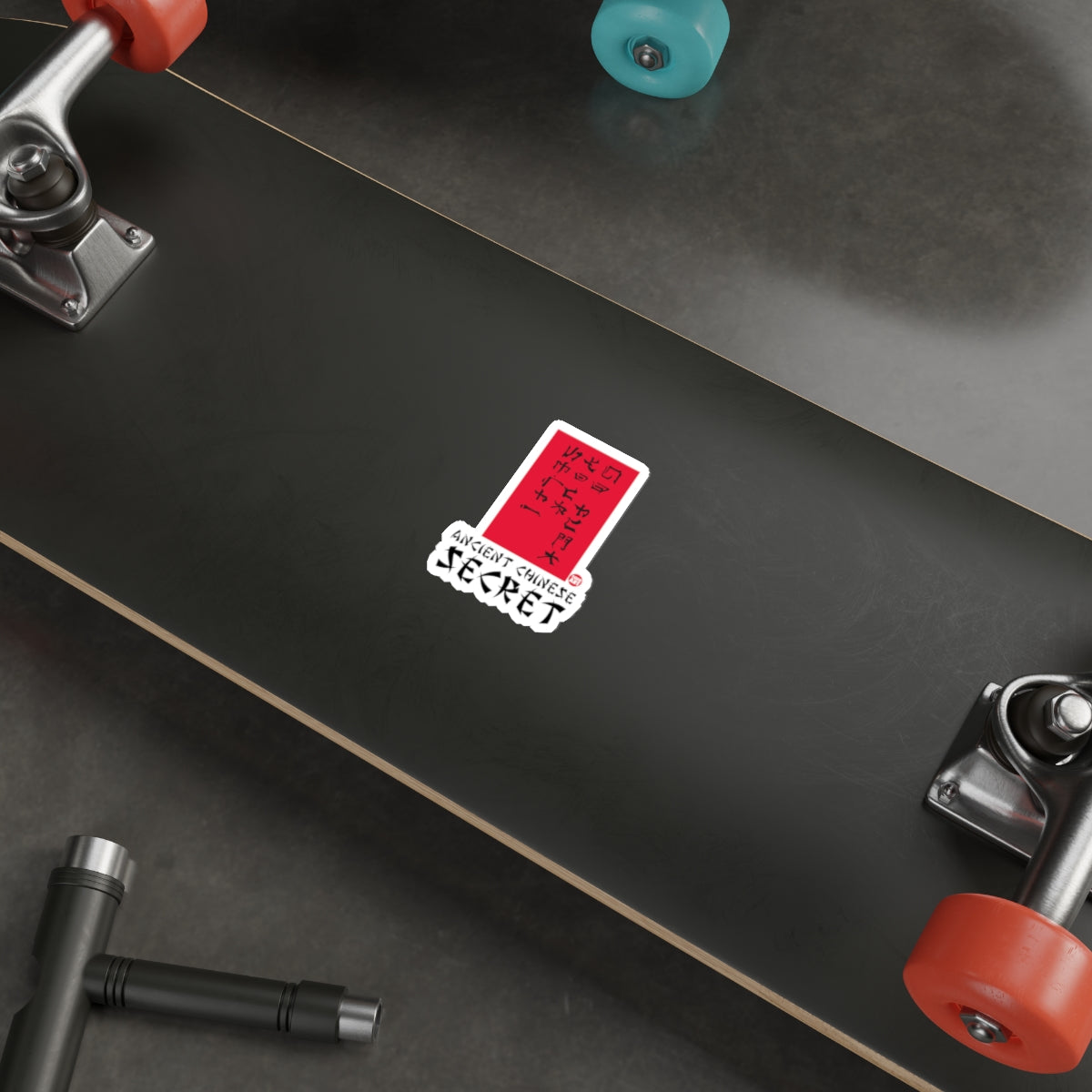 Ancient Chinese Secret Sticker Skateboard Design