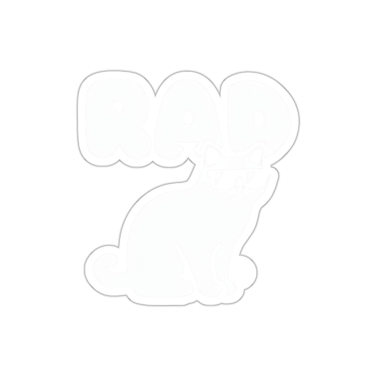 Rad Cat with Sunglasses Sticker Fun Graphic Design