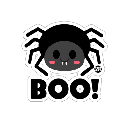Cute Spider Boo Halloween Sticker for Festive Fun Decor