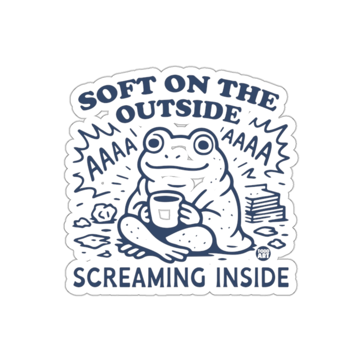 Soft On The Outside Screaming Inside Sticker