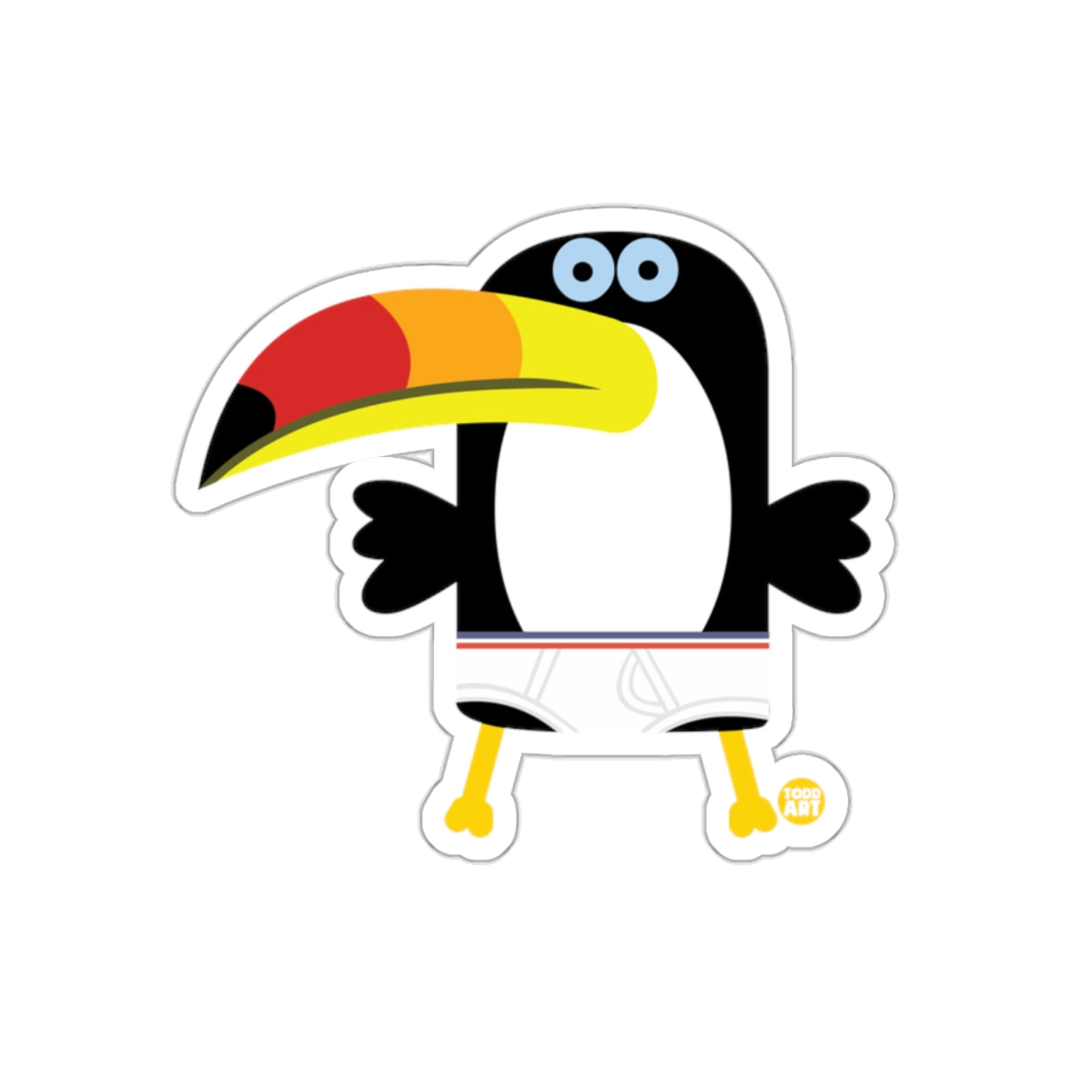 Colorful Toucan with Large Beak Cute Bird Sticker