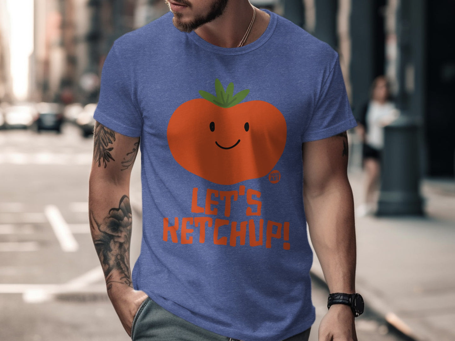 Let's Ketchup Graphic Tee Fun Casual T-shirt