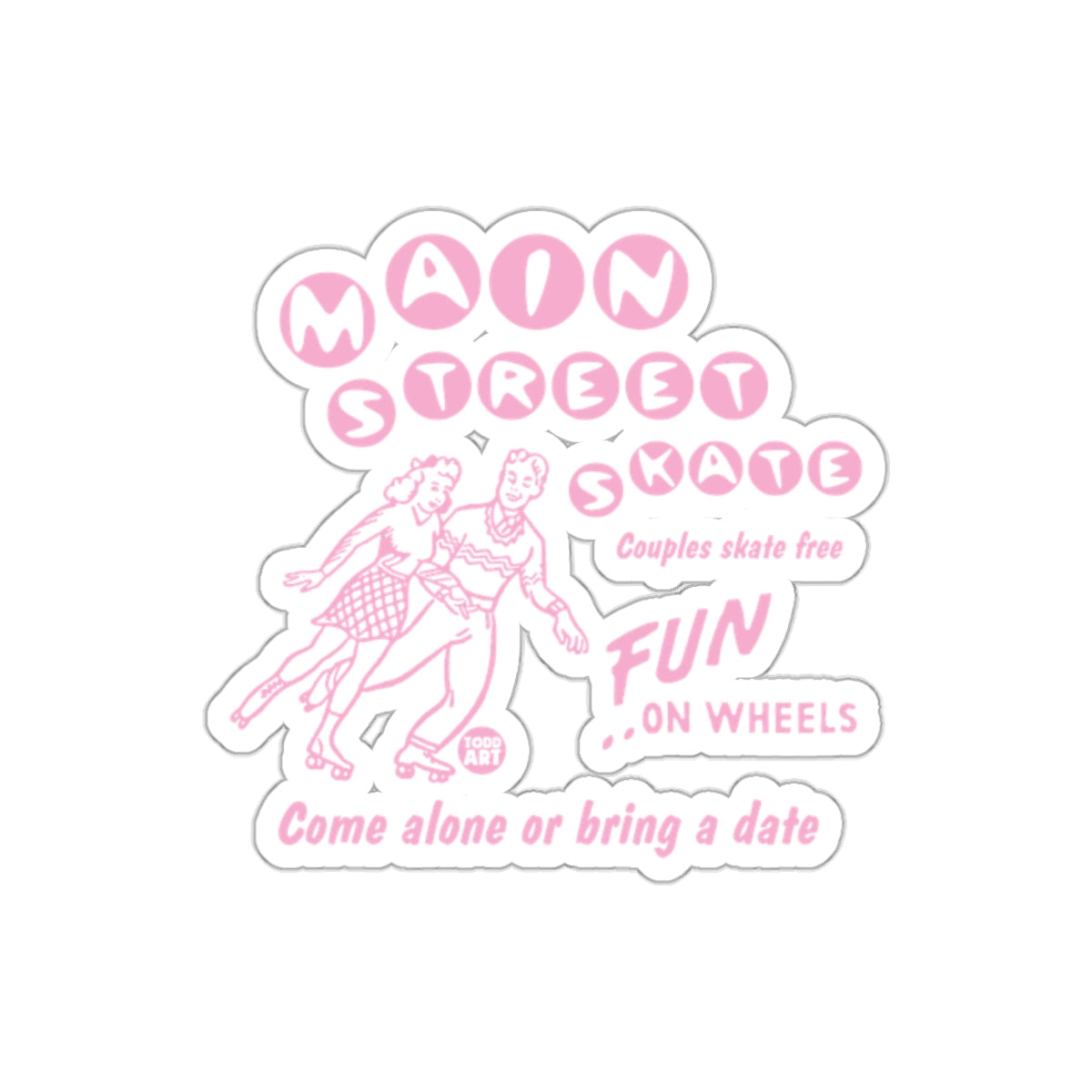 Main Street Skate Fun On Wheels Graphic Art Stickers