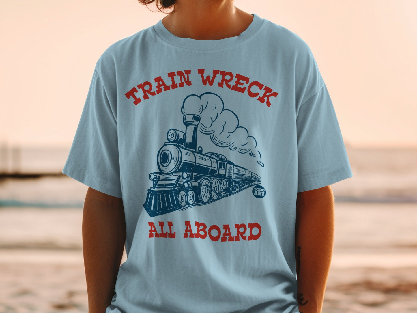 Train Wreck All Aboard Graphic Shirt