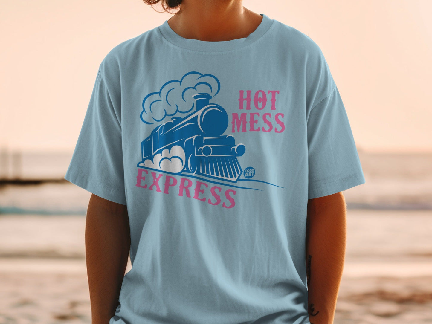 Hot Mess Express Train Themed Graphic T-Shirt