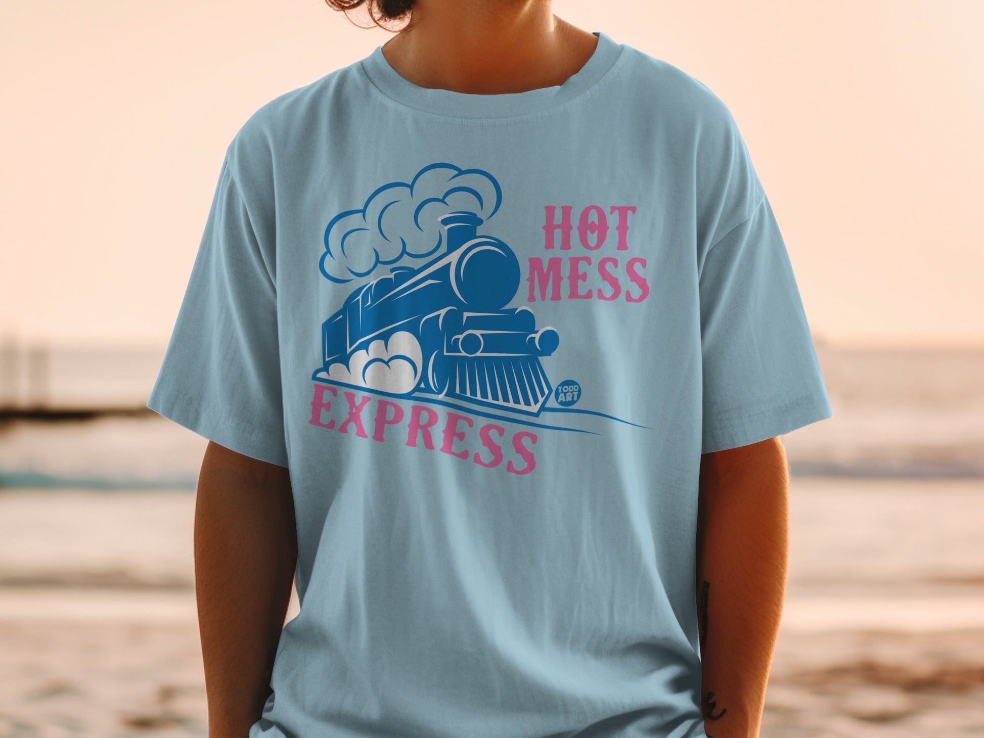 Hot Mess Express Train Themed Graphic T-Shirt
