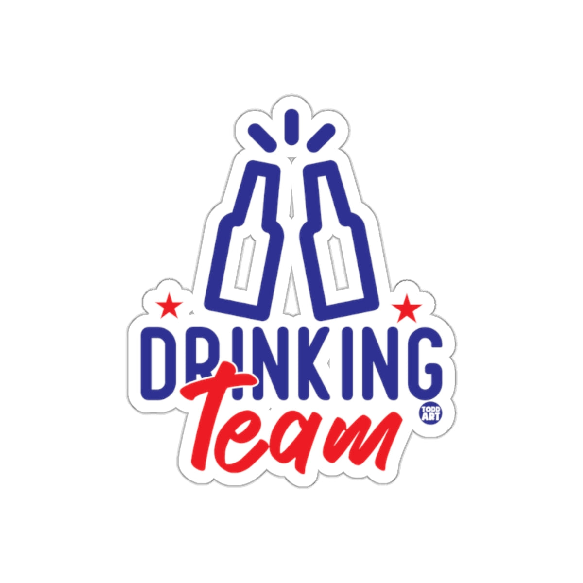 Drinking Team Sticker Fun Novelty Design