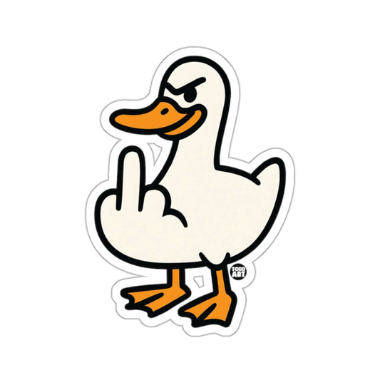 Todd Art Grumpy Duck Middle Finger Humorous 