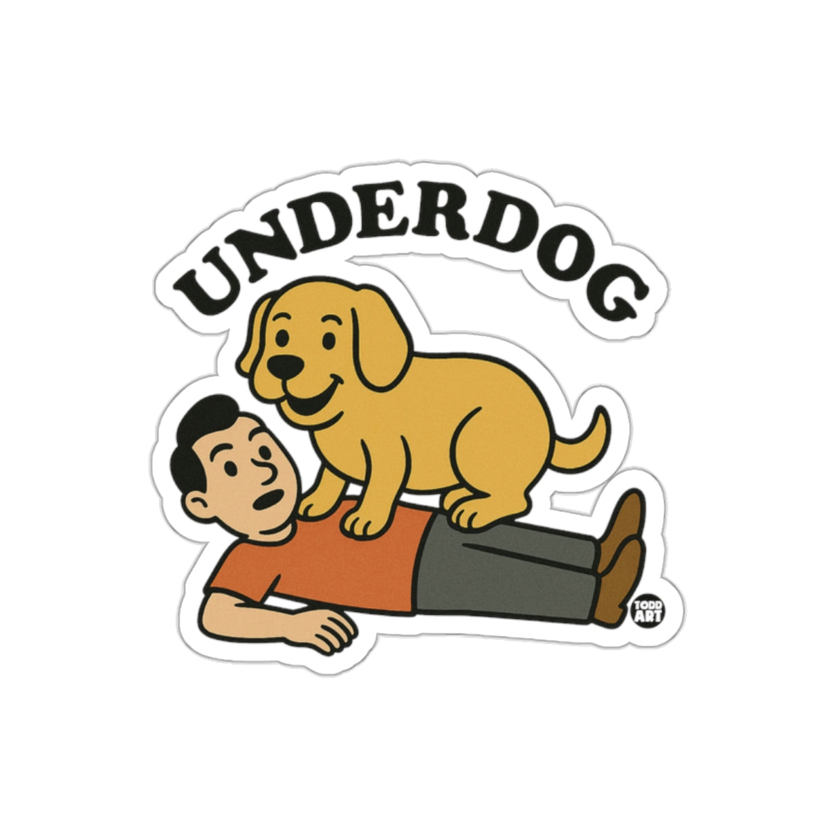 Underdog Graphic Novelty Fun Unique Sticker Design