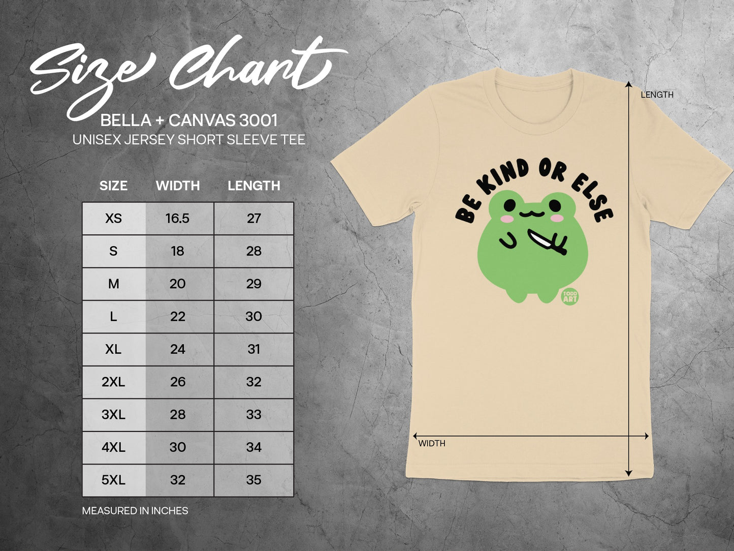Be Kind Or Else Cute Frog Unisex Jersey Short Sleeve Tee product