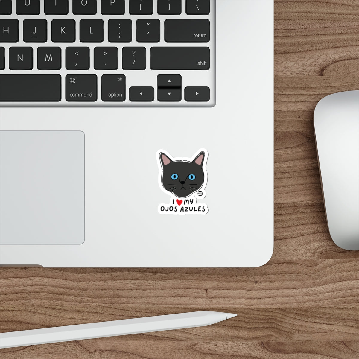 I Love My Ojos Azules Cat Cute Sticker Accessory