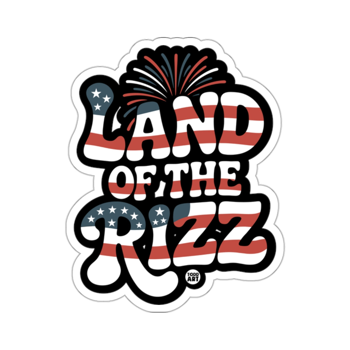 Land of the Rizz Retro Style Sticker Product