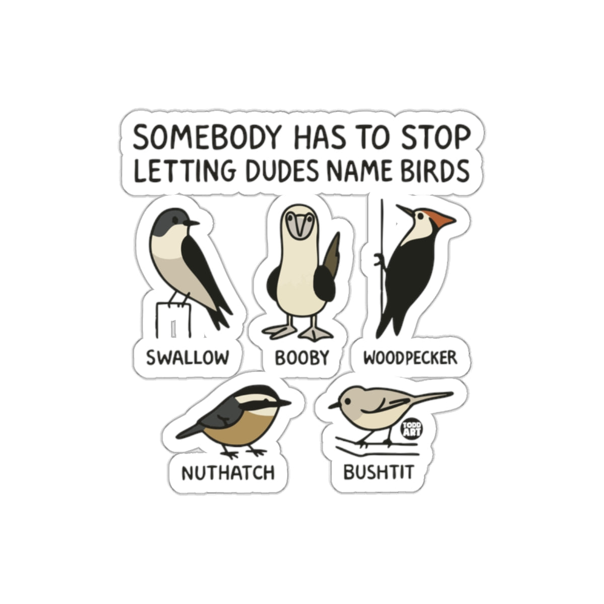 Funny Stop Letting Dudes Name Birds Sticker Pack