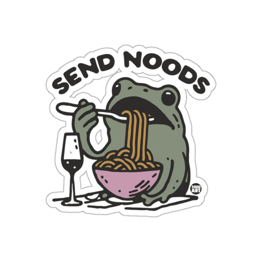 Send Noods Frog Enjoying Noodles Sticker Design