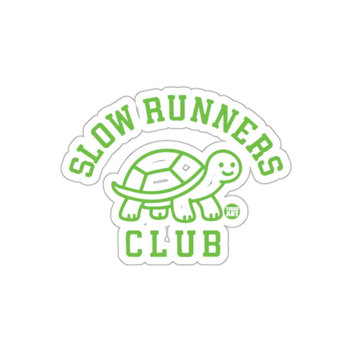 Slow Runners Club Turtle Sticker for Turtle Lovers