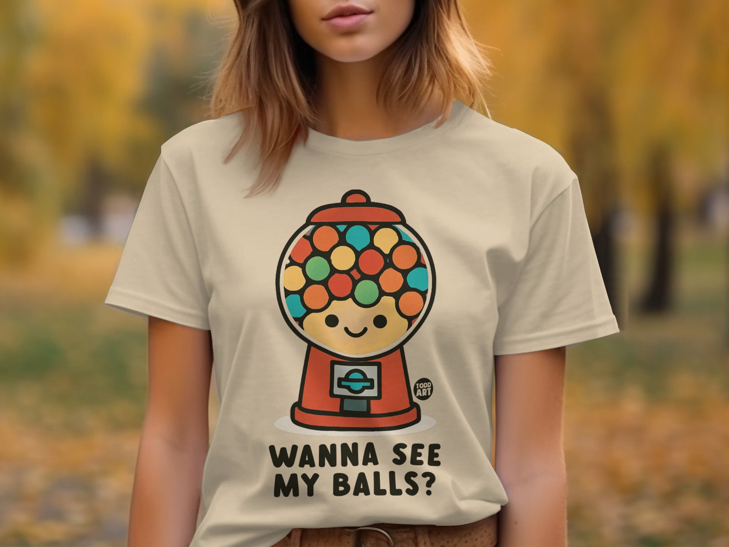 Cute Gumball Machine Graphic Tee for Fun Lovers
