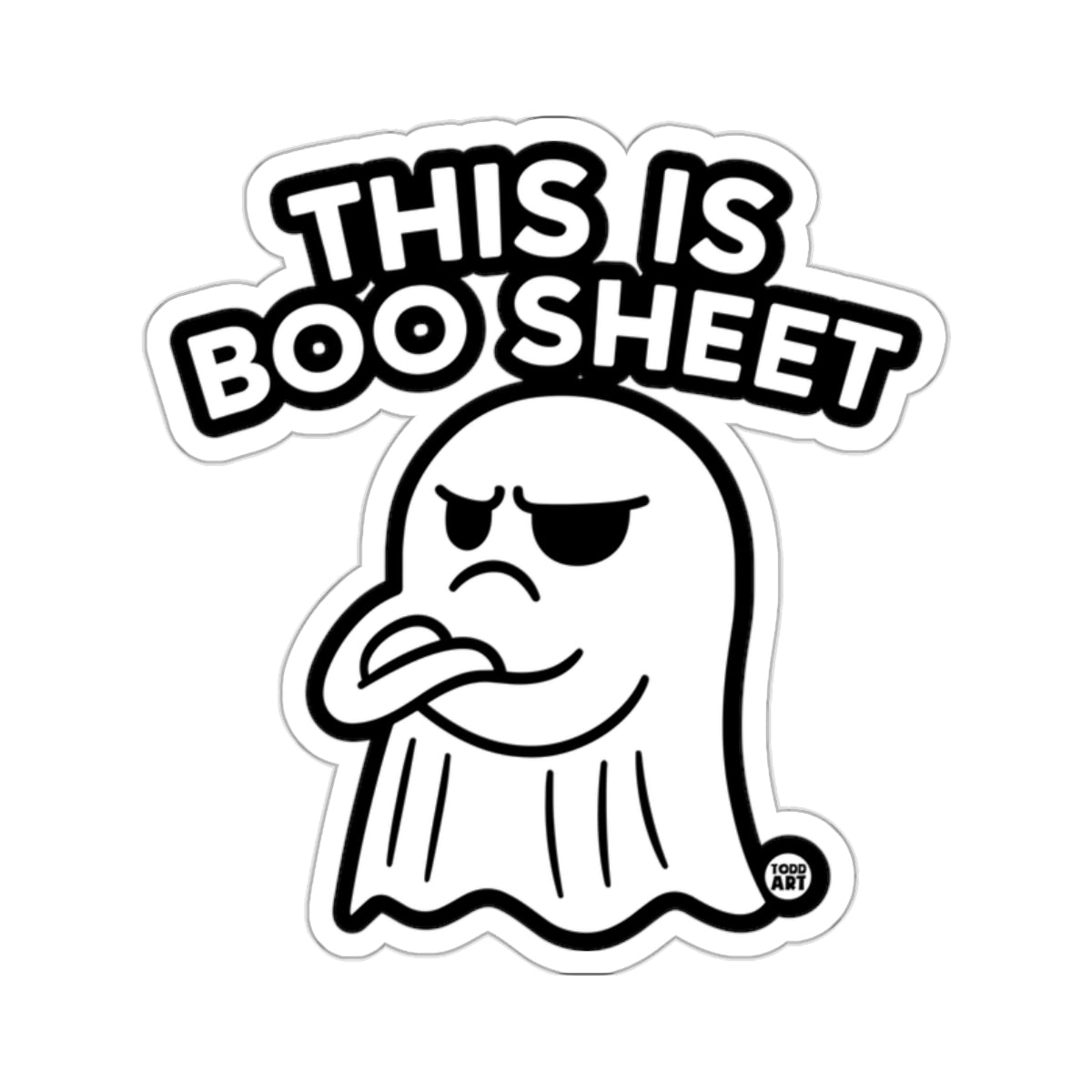 This Is Boo Sheet Ghost Sticker Fun Design product type