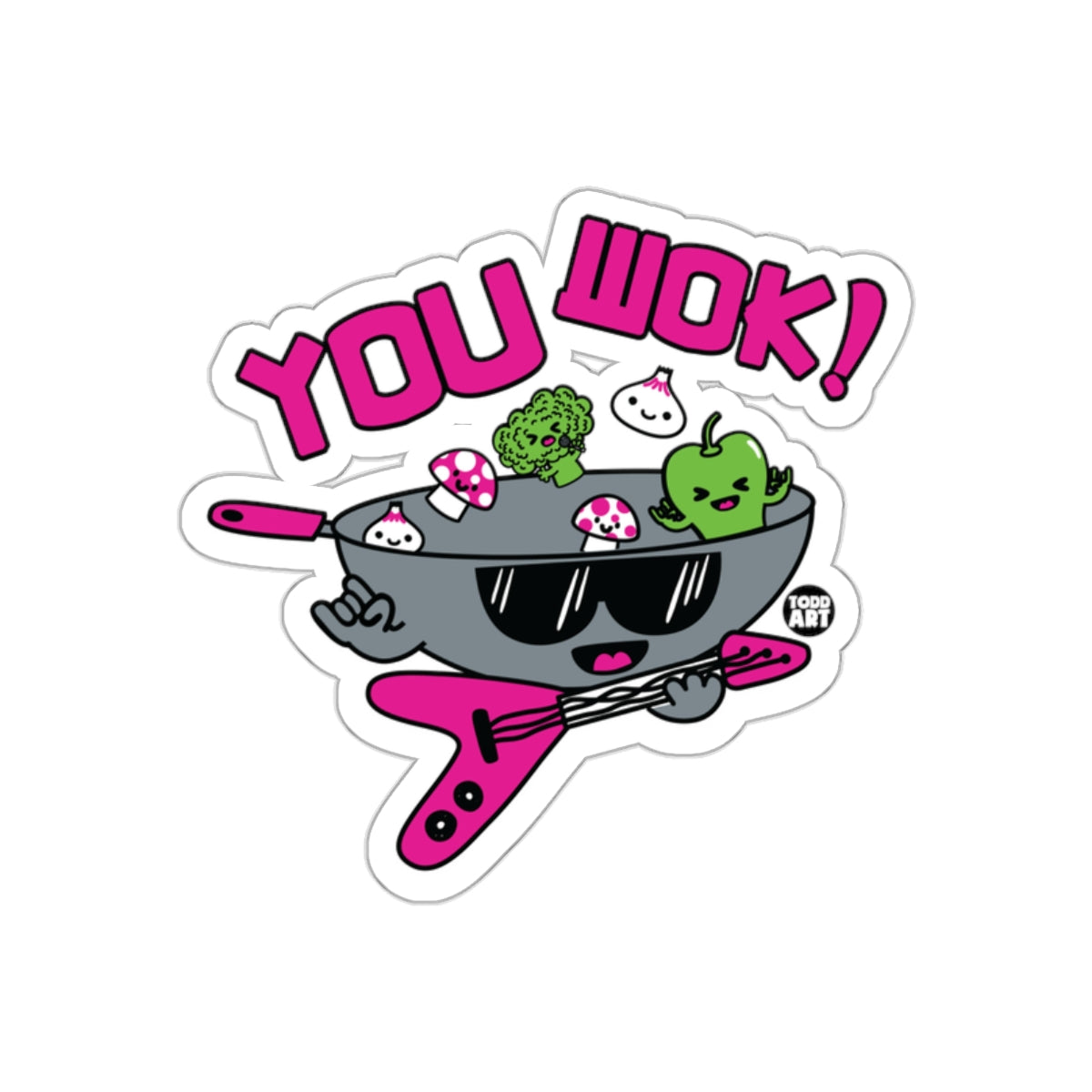 YOU SHOK! Funny Rock and Roll Sticker