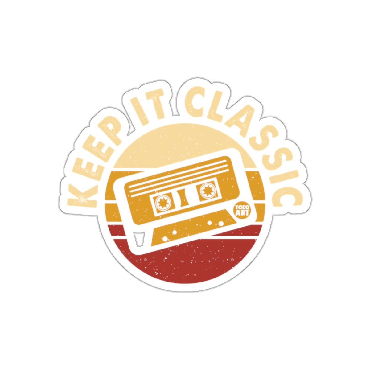Keep It Classic Vintage Cassette Graphic Sticker
