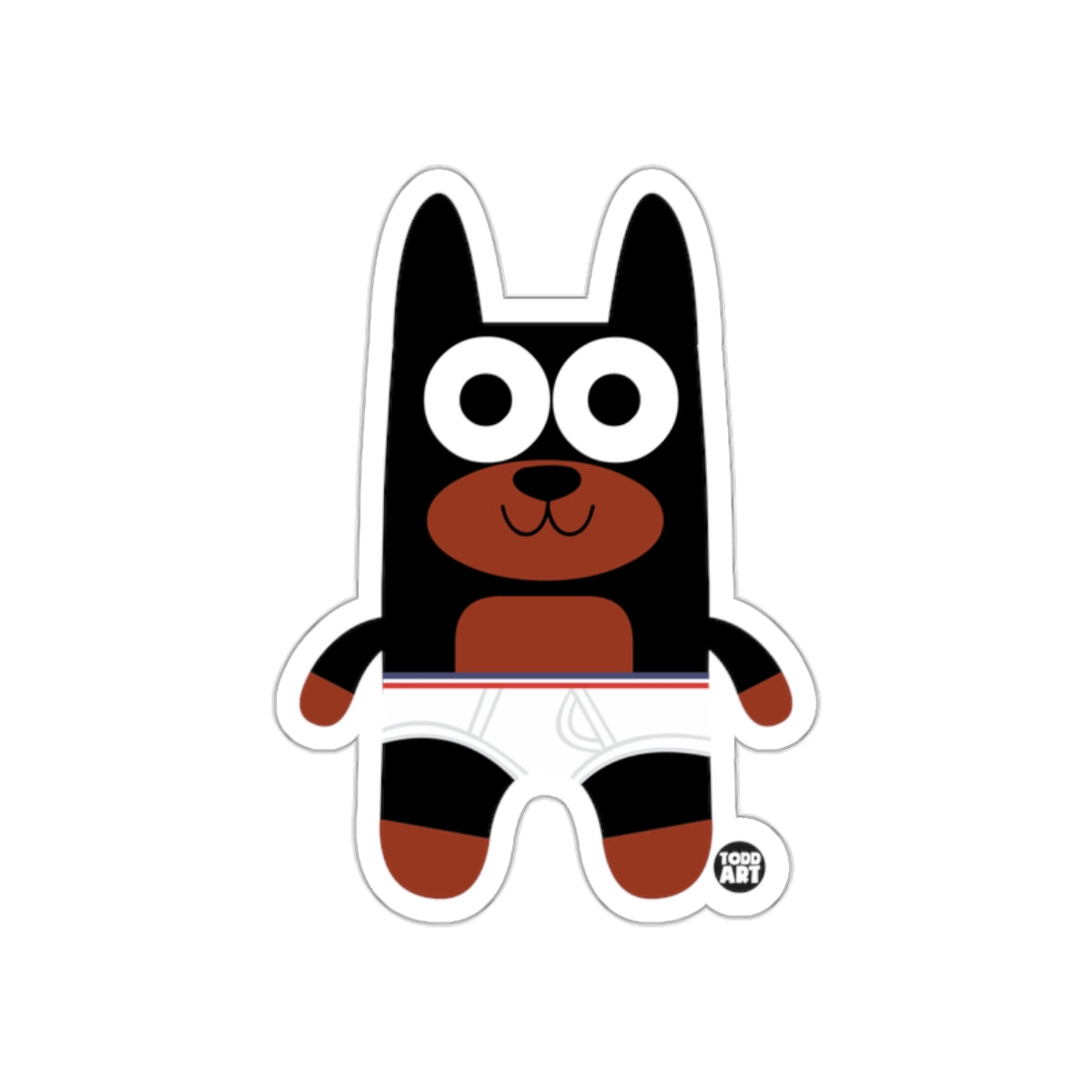 Cute Character with Big Eyes Sticker Art Product